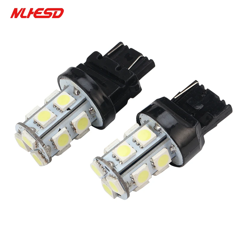 10 шт. W21/5 Вт T20 T25 13SMD Автомобильный светодиодный стоп сигнал светильник 7440 7443 3157 3156