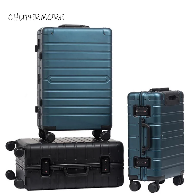 CHUPERMORE 100% Aluminum-magnesium alloy Rolling Luggage Spinner 20/24/29 inch size high quality Suitcase Wheels Men Trolley | Багаж и