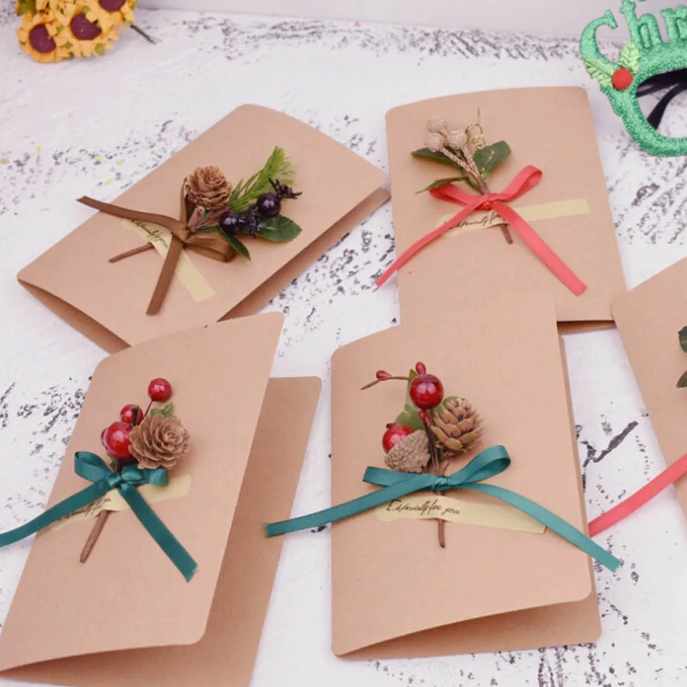 5 шт. красные ягоды и сосновые конусы рождественские палочки с Холли ветви для