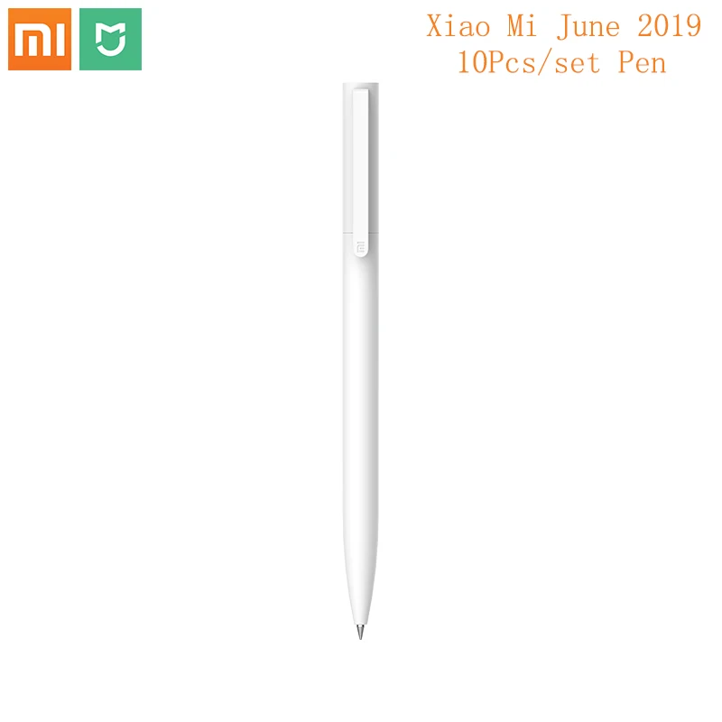 xiaomi mijia 10 шт./кор. гель для ручек с прессованная вне сердечник Япония пополнения чернил 0,5 мм черный zte ручка подходит записи