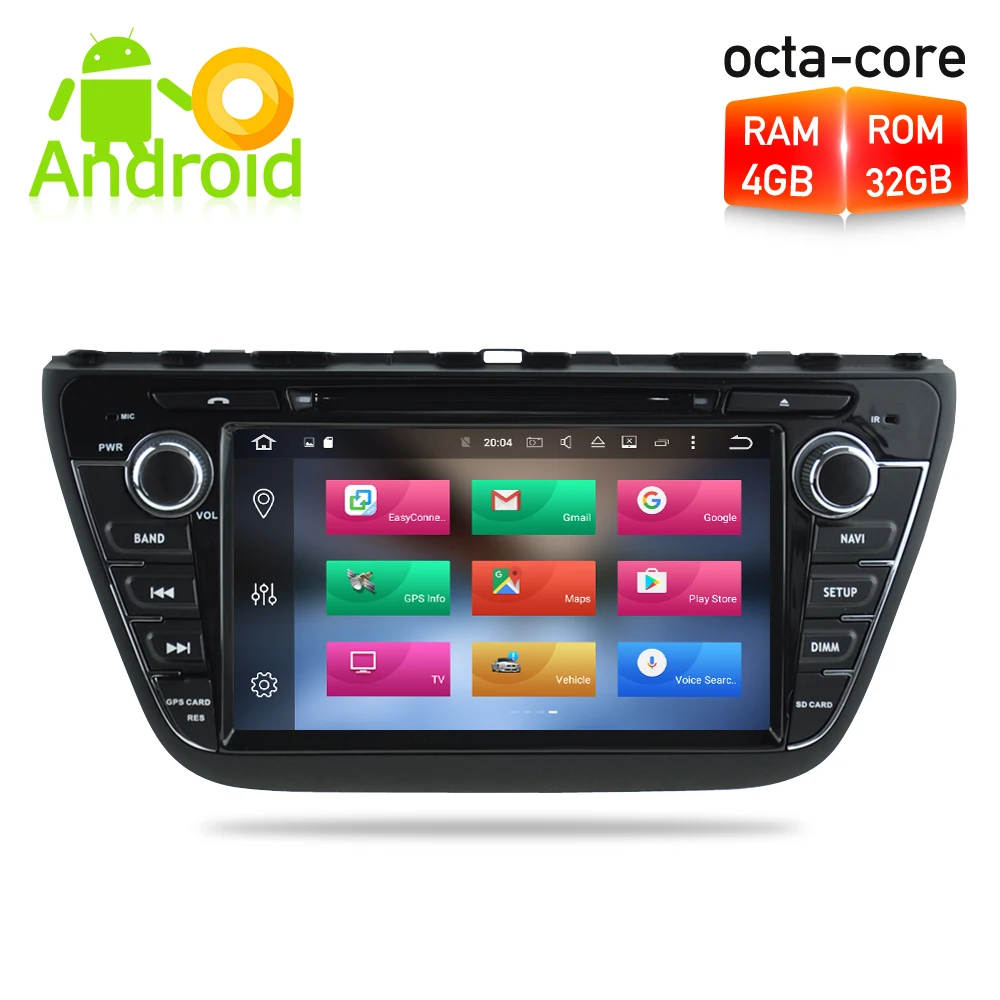 Android 9 0 автомобильный dvd-радиоплеер для Suzuki SX4 S-Cross 2014 2015 2016 аудио gps Мультимедиа