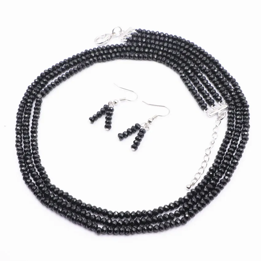 Комплект из колье серёг и цепочки с натуральным камнем | Украшения аксессуары