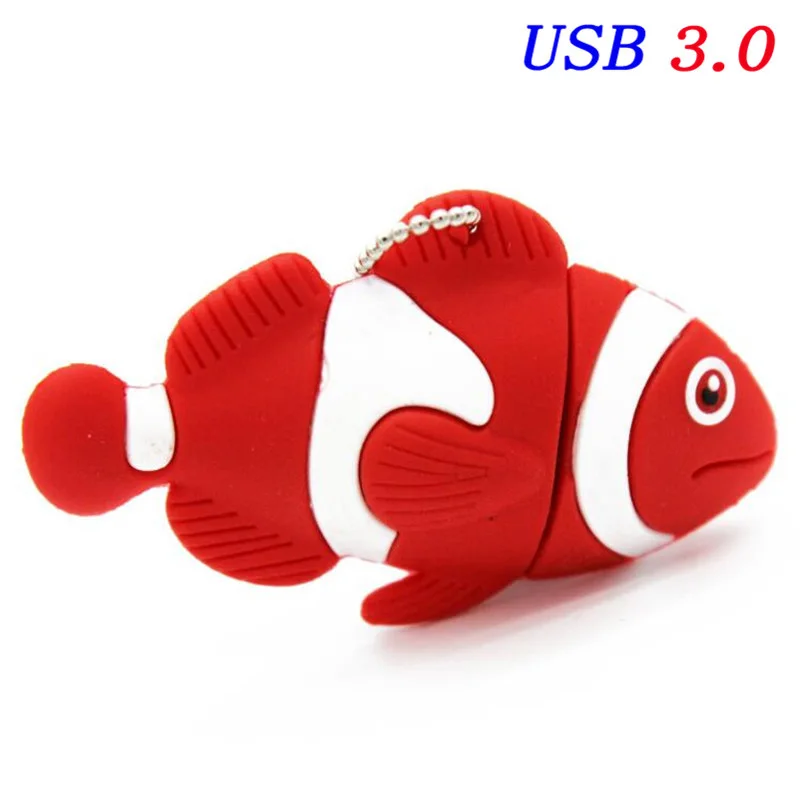 Red JASTER USB 3,0 милый мультфильм животных рыбы Usb флэш-накопитель карта памяти, Флеш накопитель pendrive 4 ГБ 8 ГБ 16 ГБ 32 ГБ 64 ГБ u диск - Цвет: Red