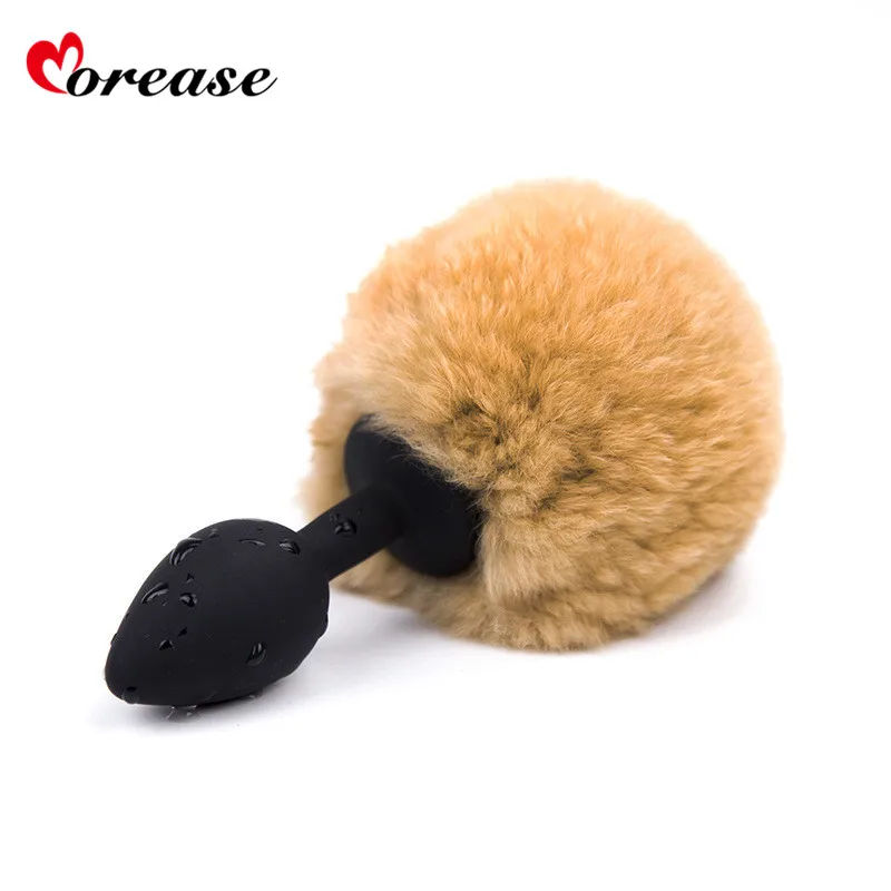 Morease Anal Sex Toys Silicone Plug Fake Rabbit Tail Anus Butt BDSM Flirt Adult Game Product For Couples Women Men |