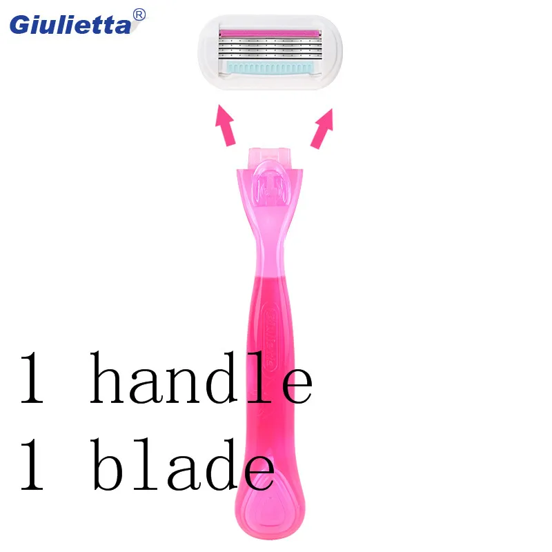 Giulietta 1 бритвенная ручка + Сменные Лезвия ручное бритвенное лезвие для женщин
