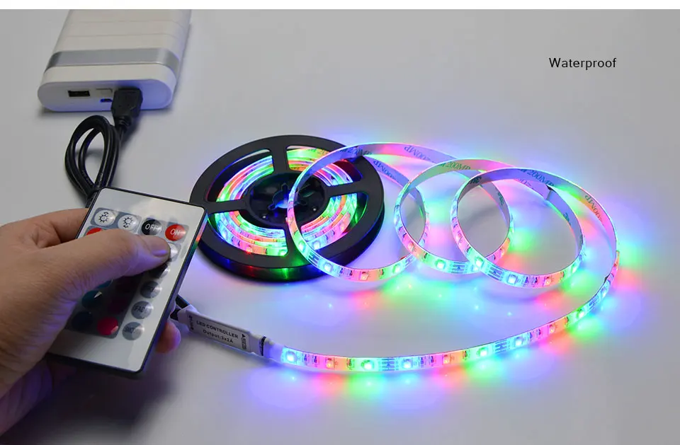 RGB Изменение цвета Светодиодная лента SMD3528 5V Гибкая веревочная лента для ПК ТВ Подсветка USB светодиодный светильник лента ночной Светильник ing