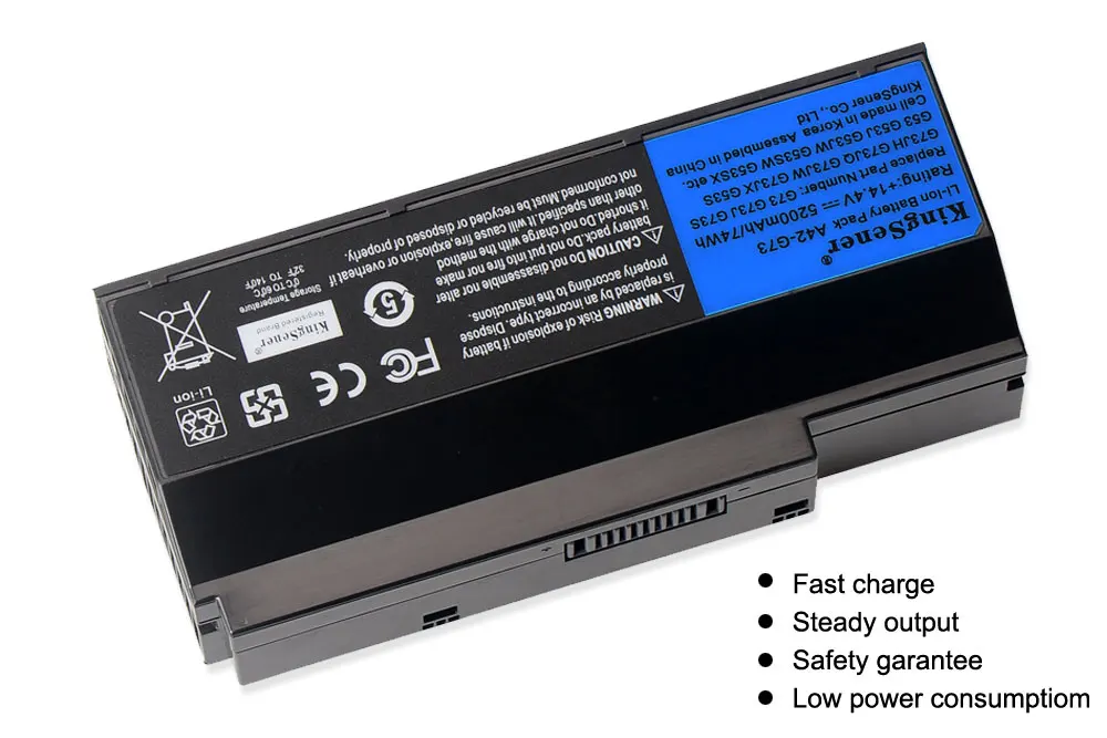Kingsener Корея сотовый A42-G73 Аккумулятор для ноутбука ASUS G53 G53JW G53Sw G53Sx G73G G73GW G73J G73JH G73JW G73S G73SW 14,4 V 5200 мА-ч