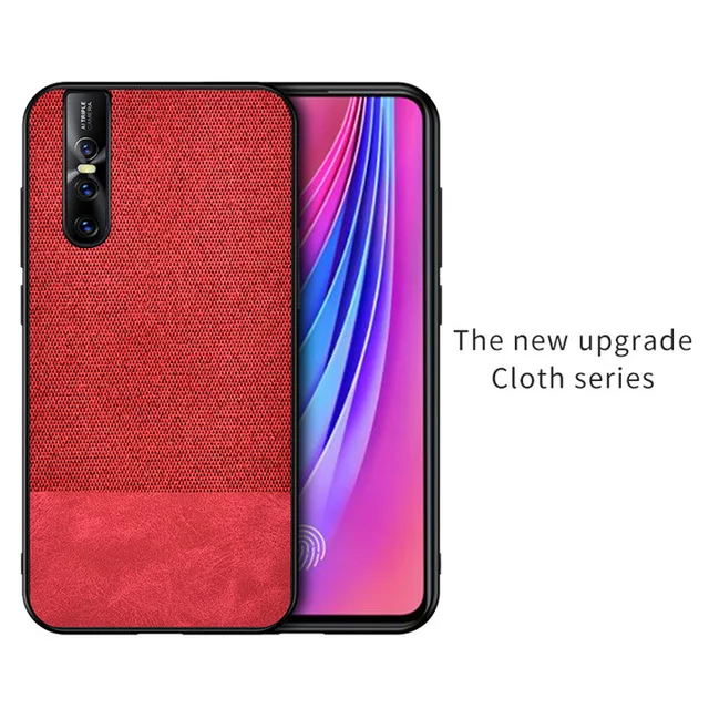 Splice Red Ткань крышка для Vivo V15 Pro Чехол мягкое силиконовое покрытие жесткая задняя панель из поликарбоната КРЫШКА ДЛЯ VIVO V15 S1 V15Pro Защитные Чехлы оболочки - Цвет: Splice Red