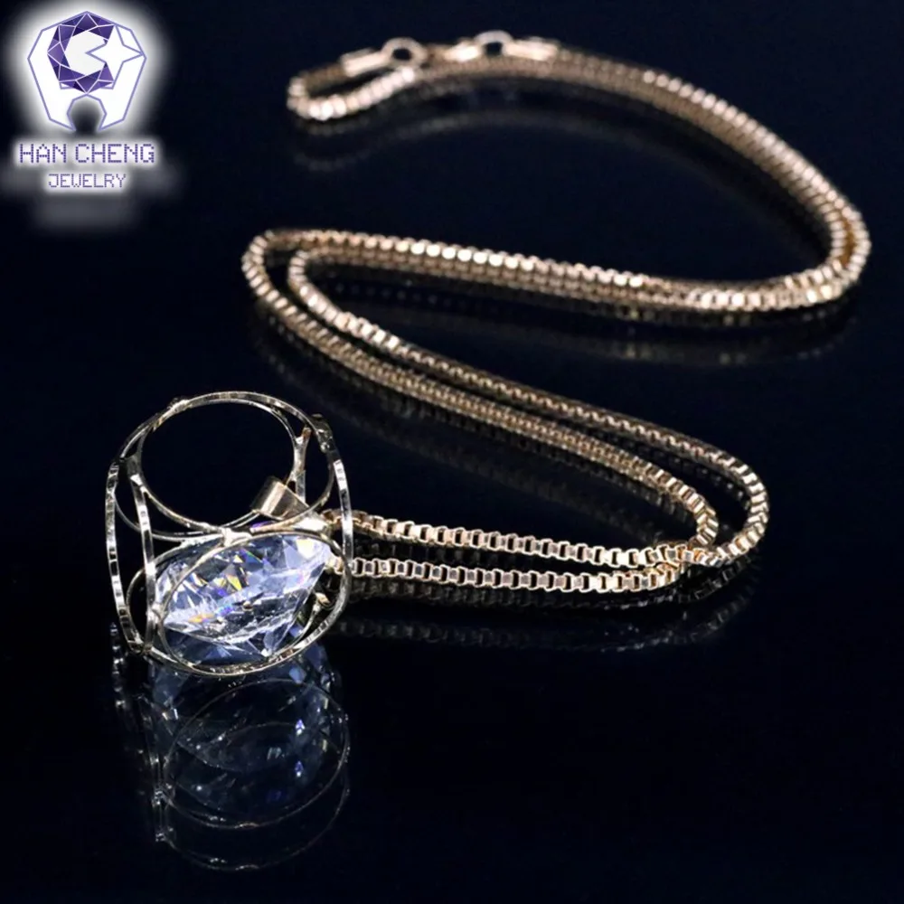 Женское Ожерелье с кристаллами модное круглое ожерелье из золотой цепочки