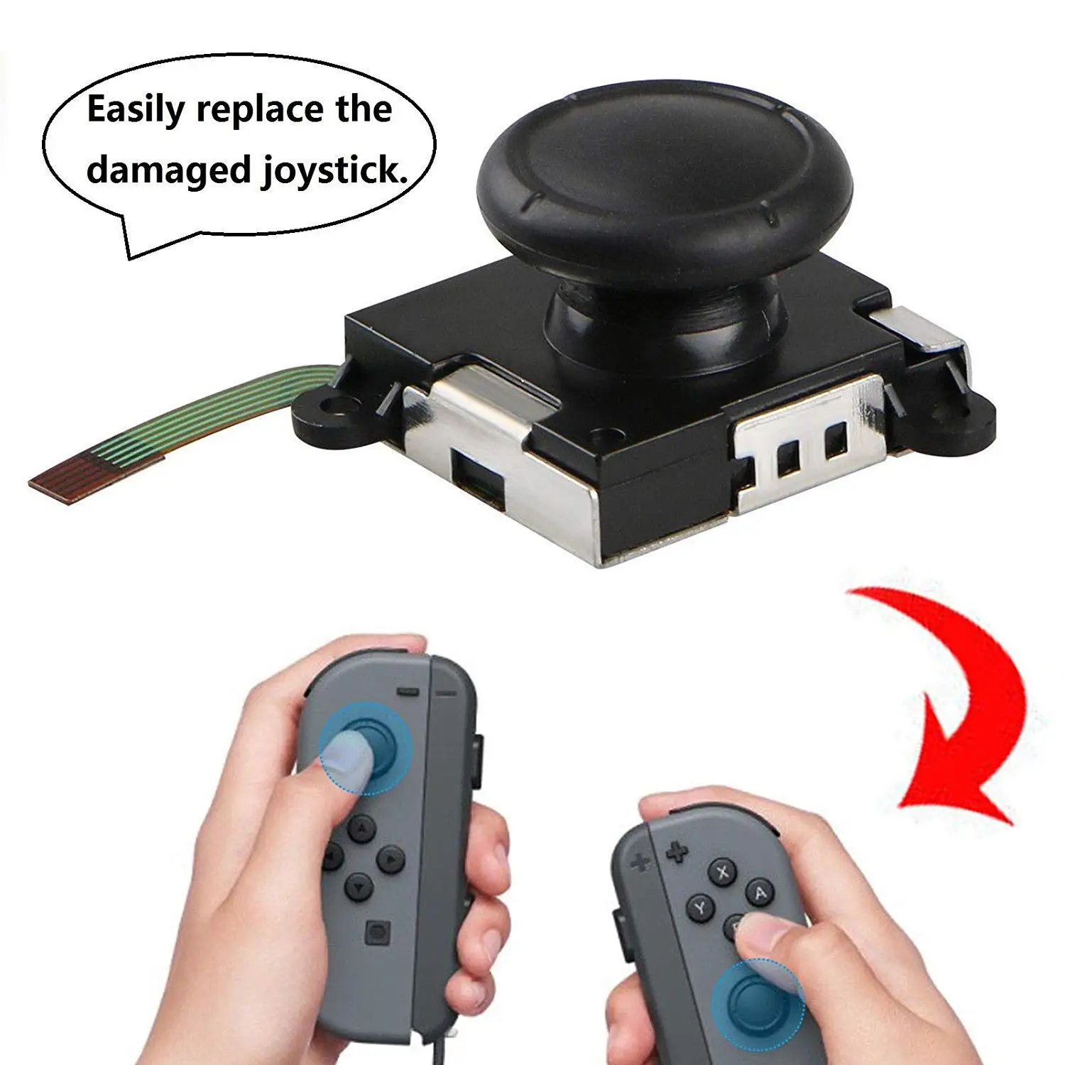 Joy Con Замена 3D Аналоговый джойстик для пальца Джойстик контроллер Joycon сенсор модуль потенциометра ремонт инструмент для nintendo Switch