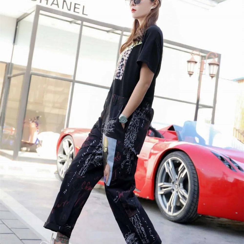 Женские летние модные комбинезоны с коротким рукавом High Street Детский костюм