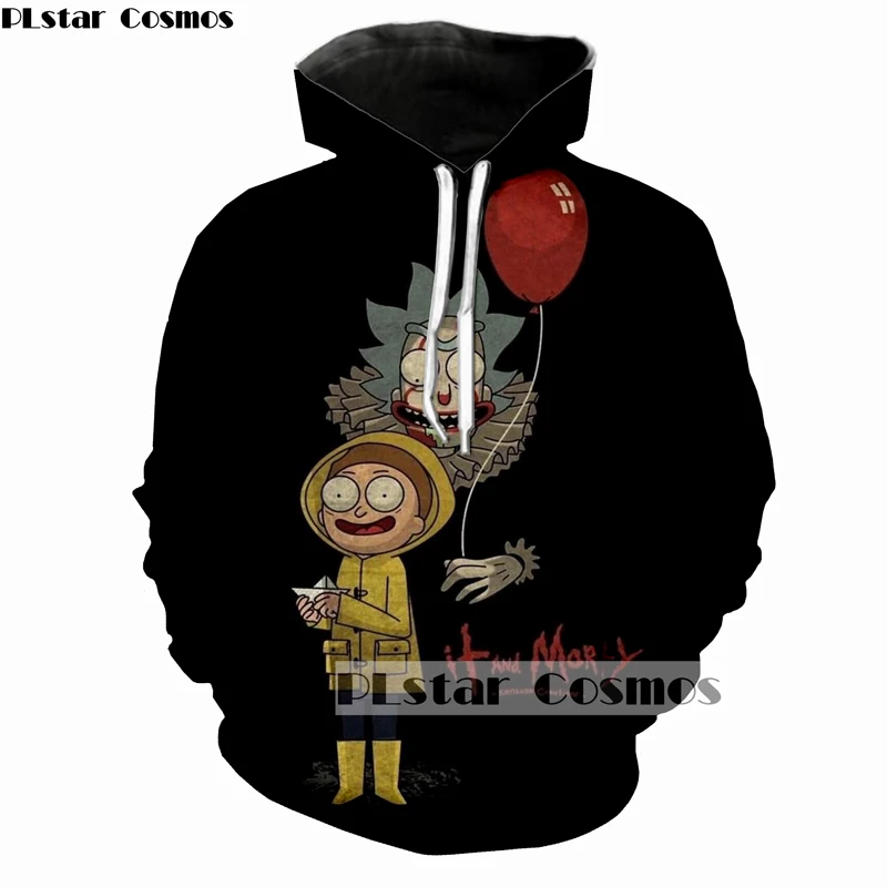 color as the picture PLstar Космос Рик и Морти перемычку моды 3D толстовки креативный рисунок Повседневная Толстовка забавная Толстовка Размер S-5XL Перевозка груза падения - Цвет: color as the picture
