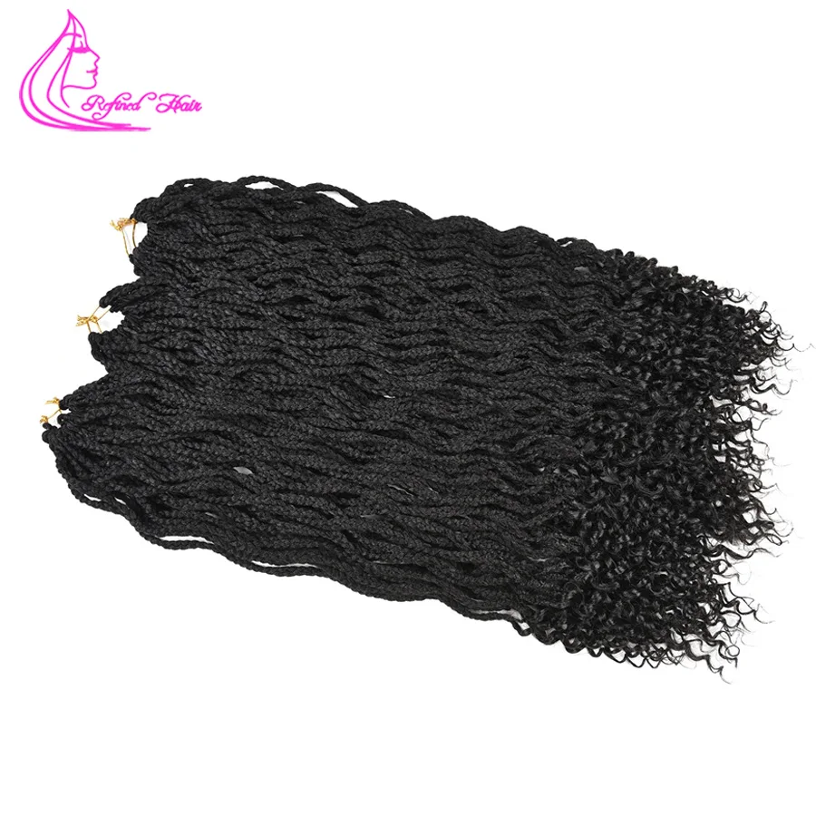Изысканный волос 24 пряди коробка косы свободный конец 18 &quot24&quot Ombre канекалон