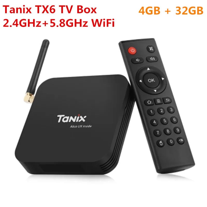 Tanix TX6 TX6-A Android 9,0 Smart TV Box Allwinner H6 4 ГБ 32 ГБ 64 Гб EMMC телеприставка 2,4 ГГц+ 5,8 ггц WiFi BT5.0 4K плеер - Цвет: TX6 4GB 32GB