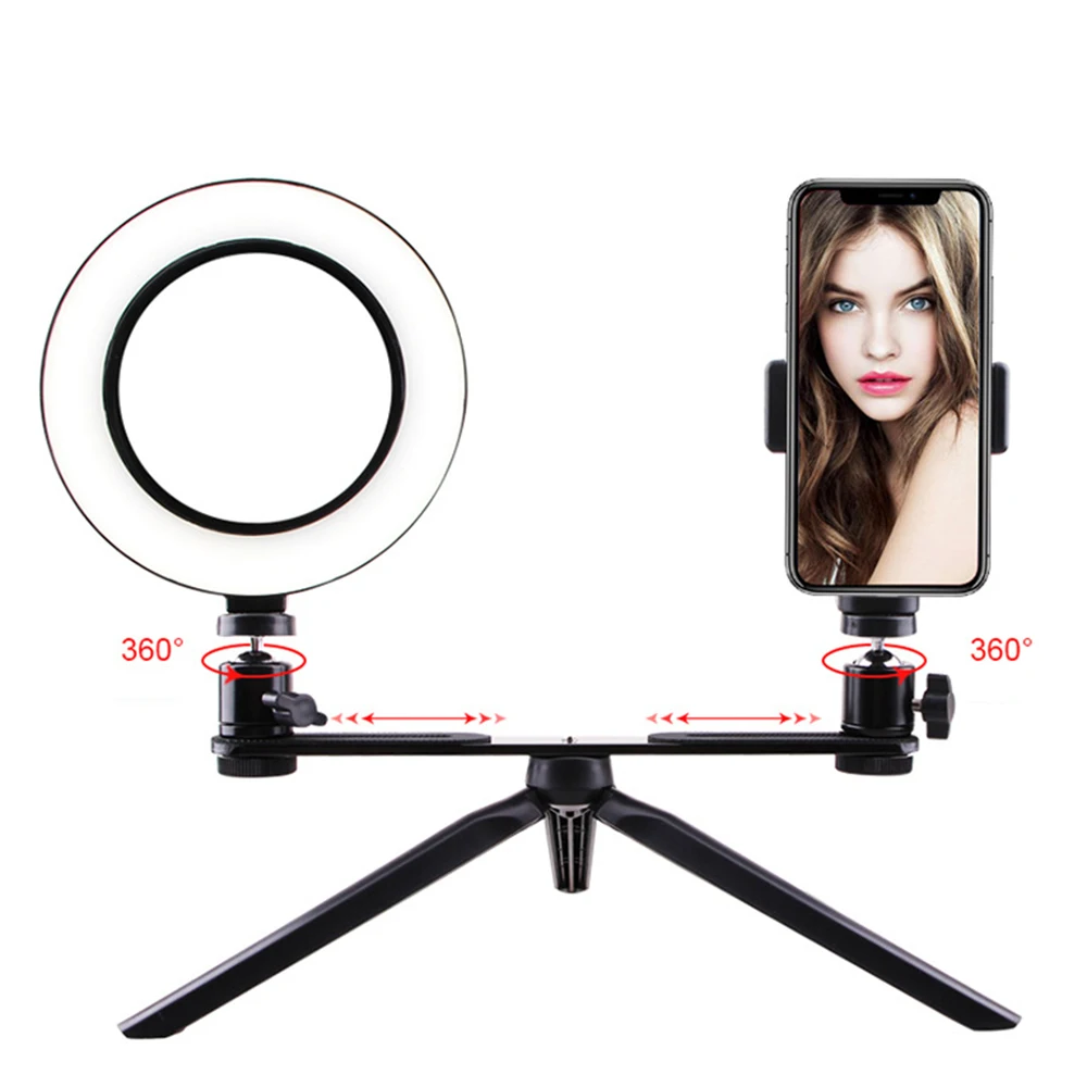 Светодиодсветильник лампа для селфи 160 мм с регулируемой яркостью|Наборы