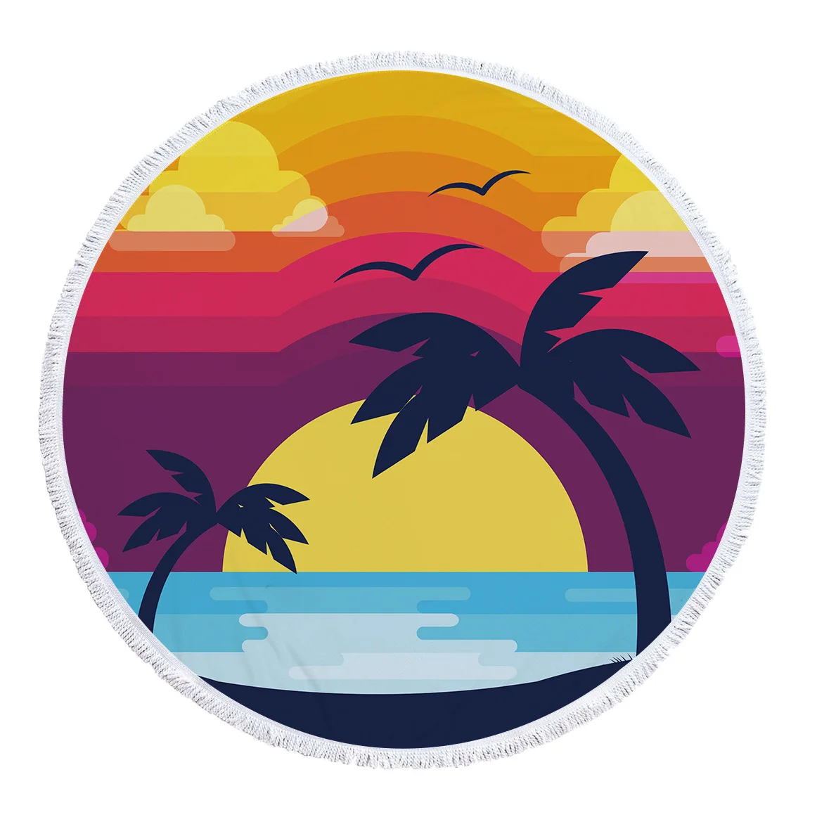 Тропические пляжные полотенца из кокосовой пальмы 150 см мягкие большие