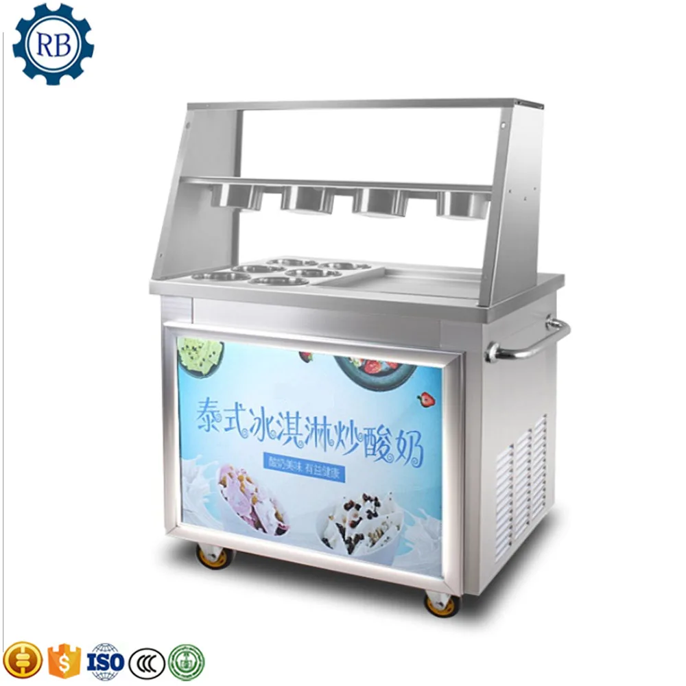 Машина для жарки замороженного йогурта/мягкого мороженого/плоские круглые