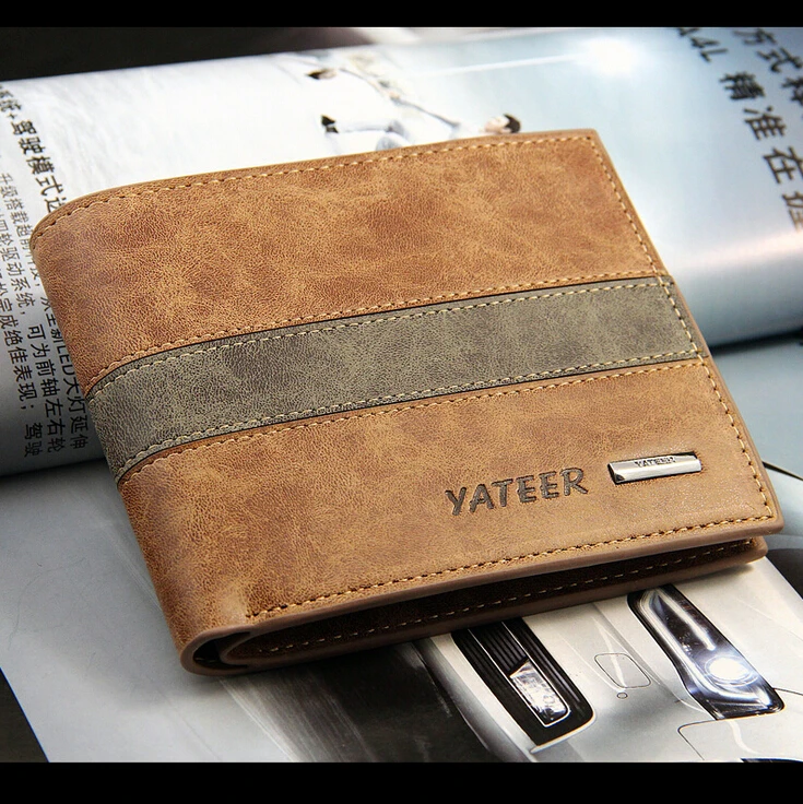 Модные мужские кошельки повседневный дизайн в стиле пэчворк клетчатая