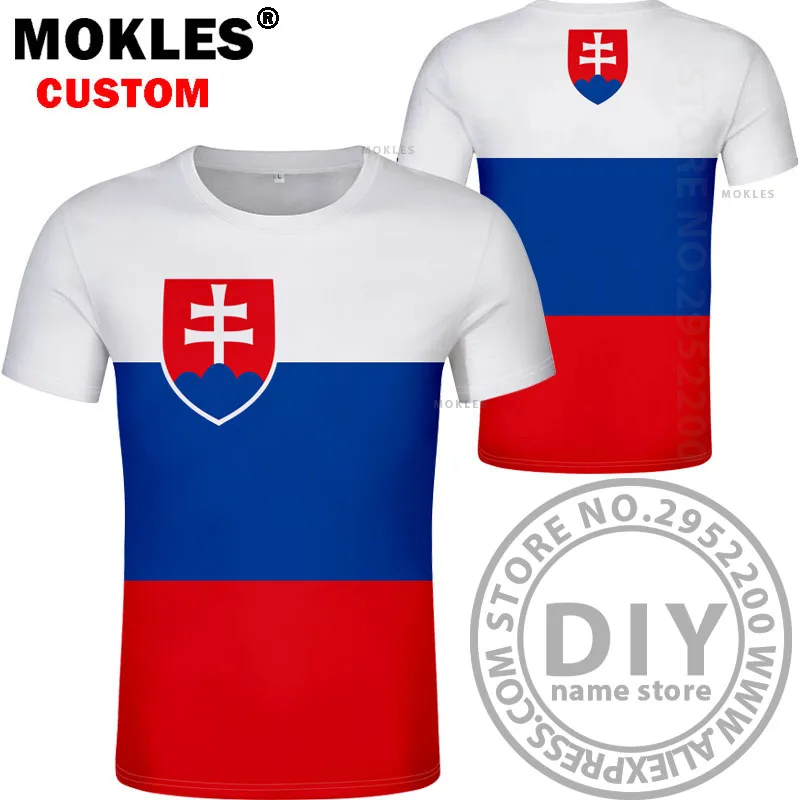 Словакия футболка на заказ имя номер svk Национальный флаг sk словенско страна