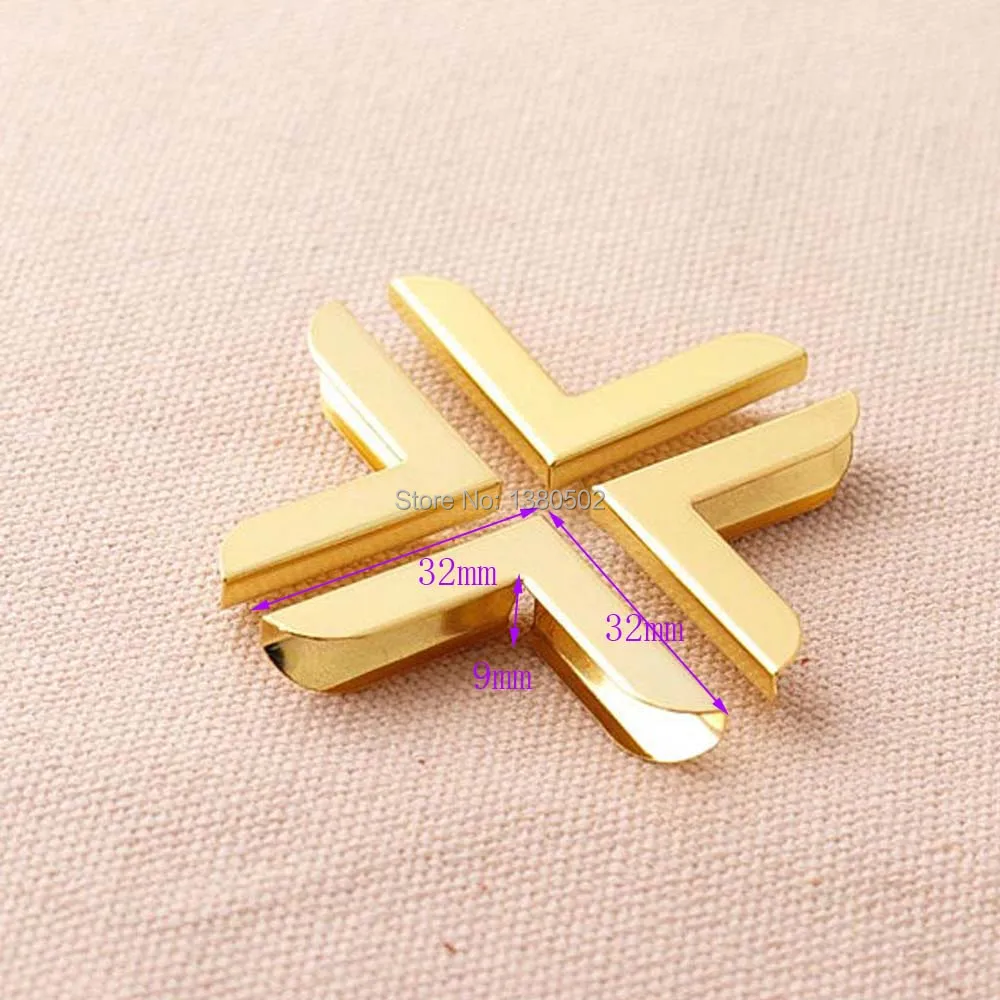 

20pcs 32mm gold color Scrapbooking corner protectors metal note book corner decoration