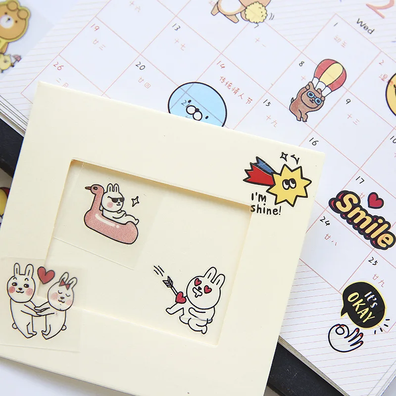 Kawaii мультфильм наклейки маленькое украшение водонепроницаемый ПВХ прозрачный