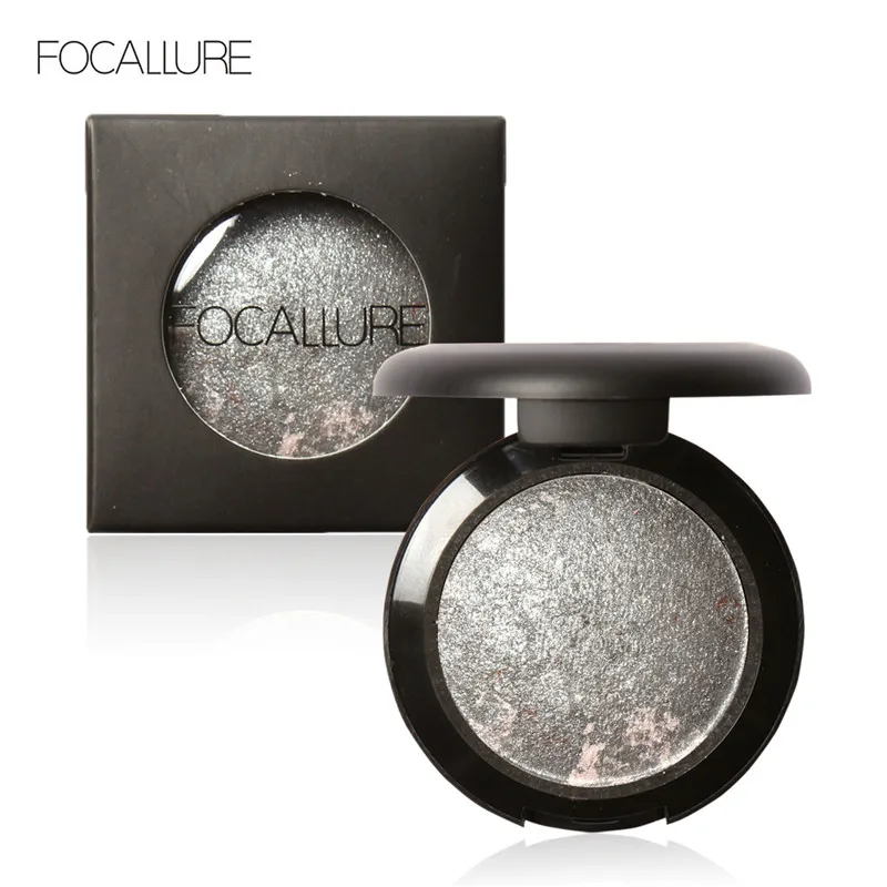 FOCALLURE 10 цветов запеченные тени для век Профессиональные Тени для век косметика инструменты Макияж Красота блеск мерцание - Цвет: 7