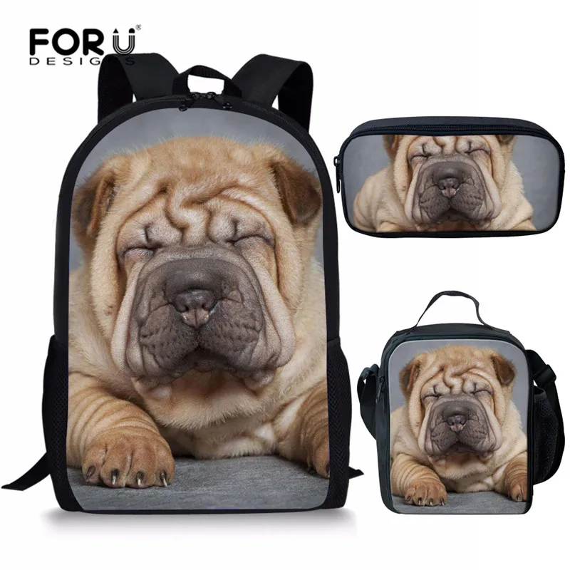 Комплект школьных сумок FORUDESIGNS Sharpei для девочек подростков милые школьные ранцы
