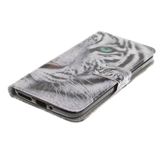Чехол Etui для Motorola Moto E4 плюс Coque тигр картина с изображением девушки чехол-портмоне