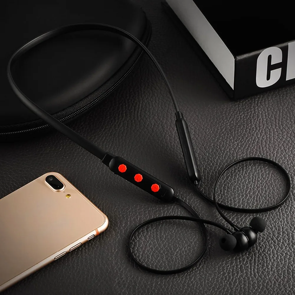 Модные беспроводные магнитные стереонаушники SOONHUA Bluetooth V4.2 водонепроницаемые
