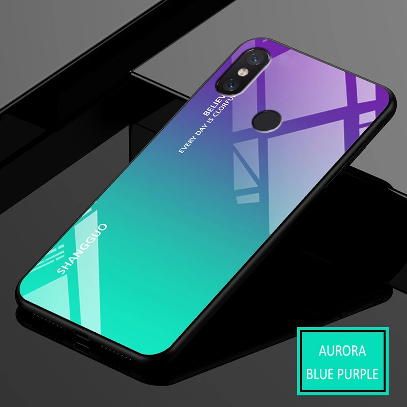 Чехол из градиентного стекла для Xiaomi mi 9 SE mi 8 Lite A1 A2 Max 3 mi x 3, чехол на красную mi Note 7 5 6 Pro 4X 6A 5 Plus S2, разноцветный чехол