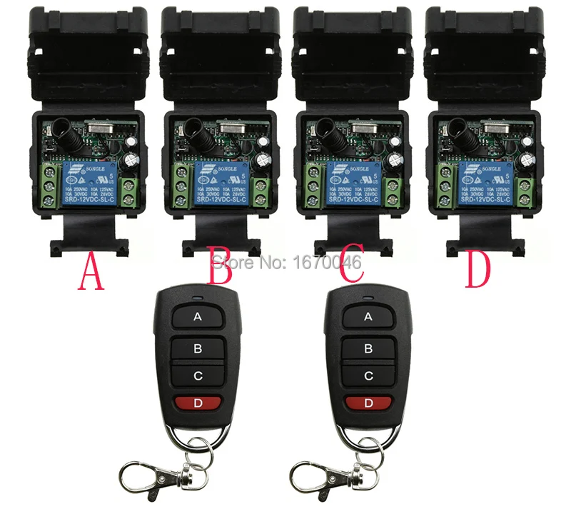 Фото Беспроводной Радиочастотный пульт дистанционного управления 12 В постоянного Беспроводной Радиочастотный пульт дистанционного управления 12 В постоянного