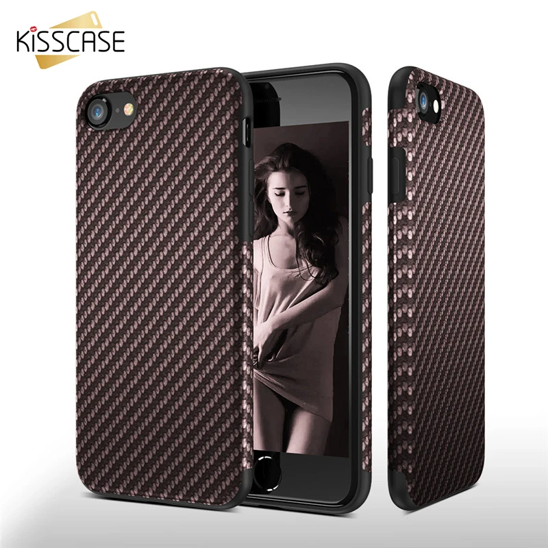 Чехол KISS из углеродного волокна для iPhone 7, 8 Plus, XS MAX, XR, X, защитный чехол для телефона, чехол s, для iPhone X, 7, 8, 6, 6s Plus, XS MAX, XR, XS