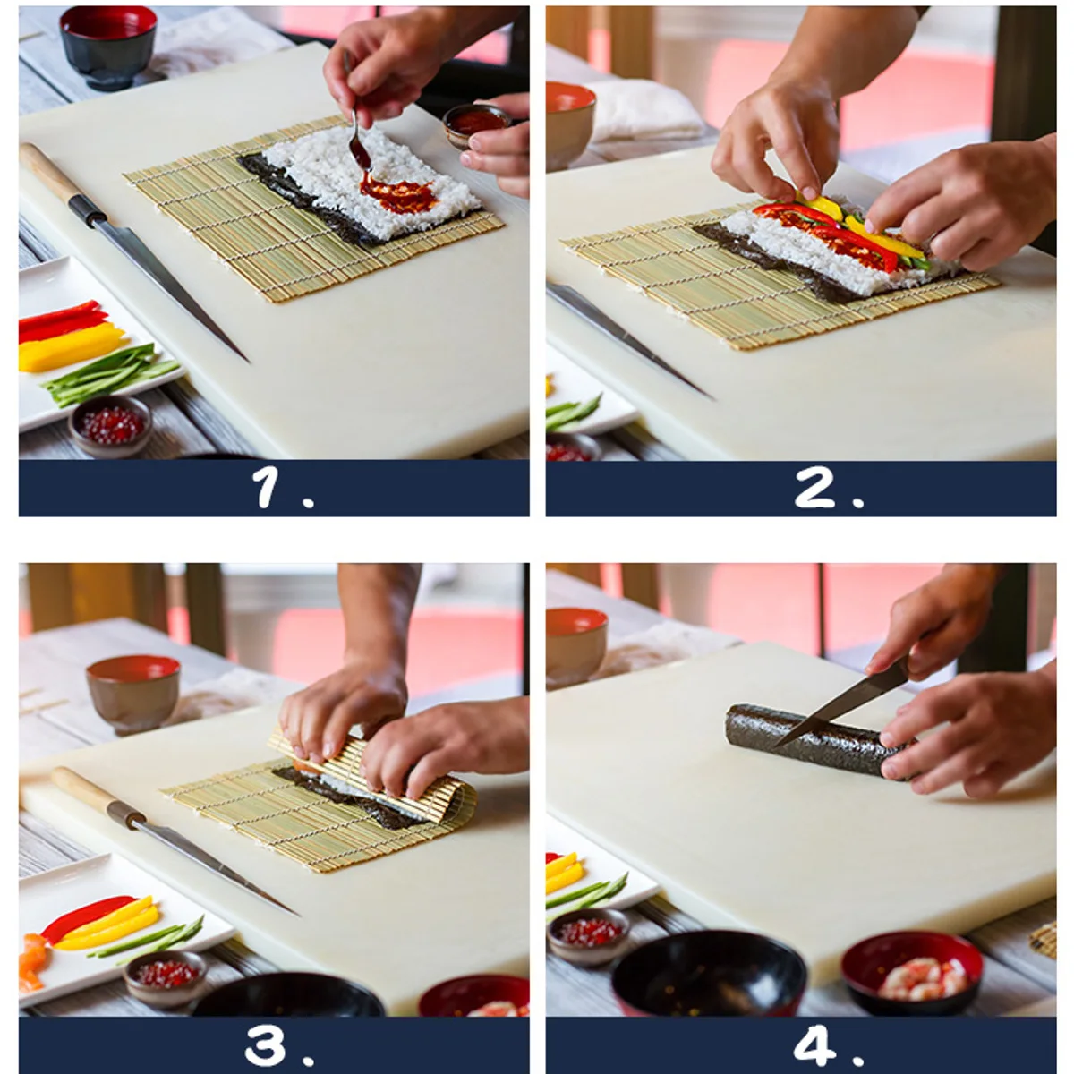 5 шт./компл. DIY бамбуковый набор для приготовления суши форма для риса устройство для изготовления суши Наборы рулон Пособия по кулинарии инструменты ручной работы японский морские водоросли формы бытовой