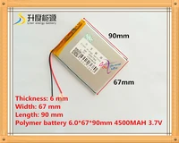 free shipping size 606790 3 7v 4500mah lithium polymer battery for tablet pcs pda digital products