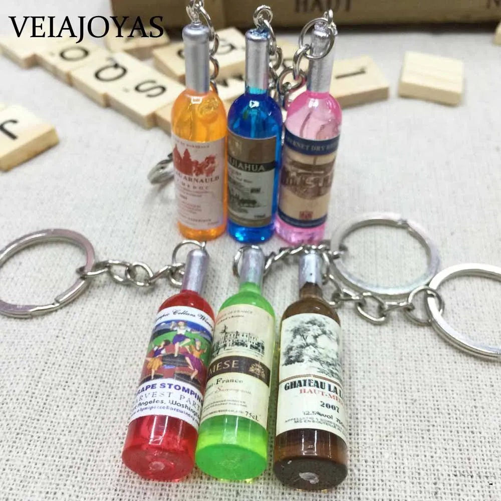 10 шт./лот милый подарок для лучших друзей полимерный брелок ключей с винной