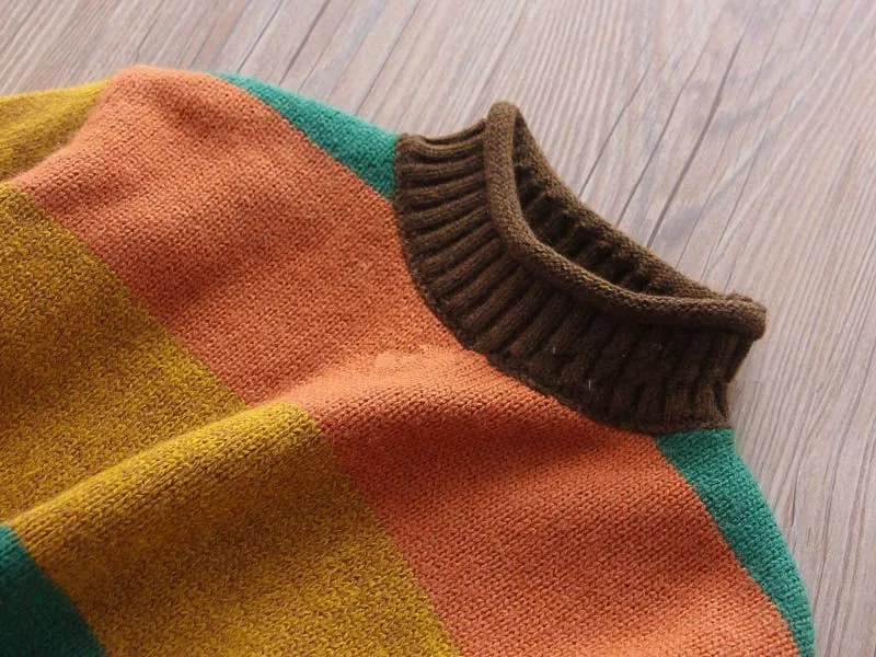 Everweekend дети Multi Цвет полосатые трикотажные свитера Осень Весна Прекрасные