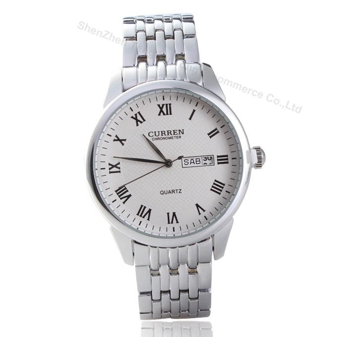 Luxury CURREN Men's Fashion Brand Watches Stainless Steel Male Clock Wristwatch Analog Quartz Dress Men Watch With Week Date | Наручные