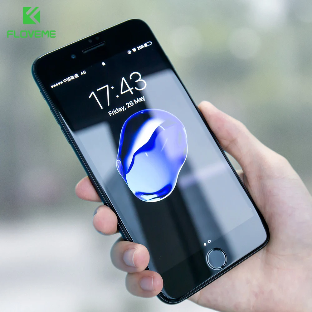 Закаленное стекло FLOVEME 9H для iPhone 8 7 plus защитные пленки защитная пленка из мягкого