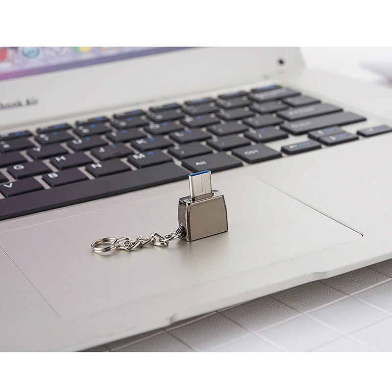 Thbelieve USB OTG Female To Type C Male Adaptores с брелком USBC Card Reader Keymouse | Мобильные телефоны и