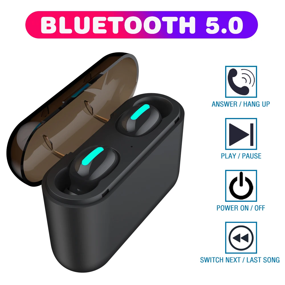 Оригинальные Q32 TWS Мини Bluetooth наушники 5 0 + EDR спортивные стерео с 1500 мАч зарядное