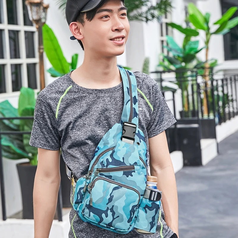Boshikang Sling Bag Oxford Chest Pack Men Messenger Bags Casual Travel Male Small Crossbody Camouflage Teenager Daypack | Багаж и сумки