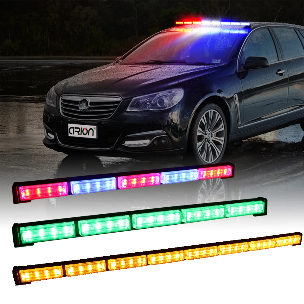 

4-32 LED Car Truck Hazard Emergency Warning Tow Traffic Advisor Flash Strobe Directional Light Bar Red Blue Amber 24W to 96W