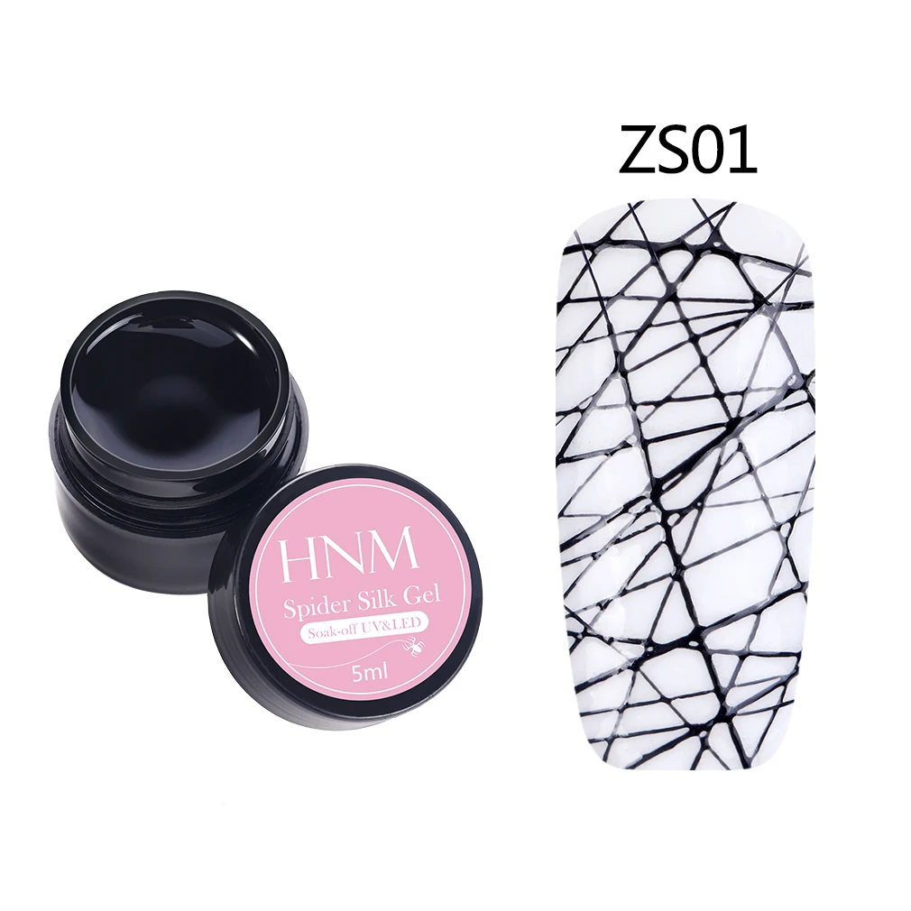 HNM 5 мл гель для дизайна ногтей Spider Шелковый отмачиваемый УФ 12 цветов Vernis a Ongle