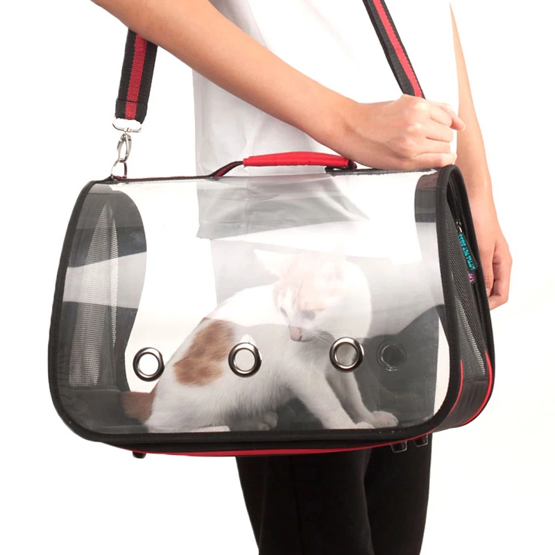 

Pet backpack cat shoulder bag handbag crossbody travel Capsule breathable cat supplies backpack transparent space carry cage dog