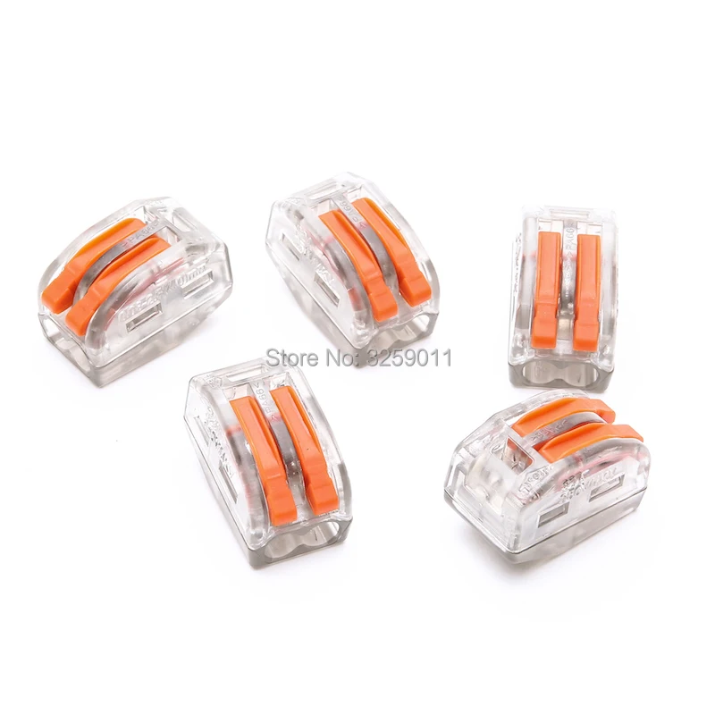 1 шт. PCT 212 222 412 пружинный рычаг Push Fit кабель Прозрачный 28 12 awg Универсальный