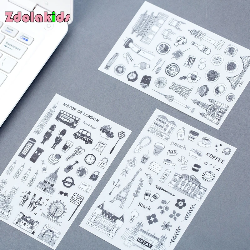 World Architecture туристические наклейки планировщик Записная книжка Дневник украшение