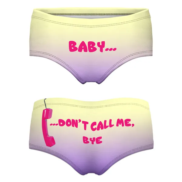 baby dont call me Daddy good girl сексуальные трусики Горячая Распродажа женское белье с 3D принтом femme braguitas mujer - Цвет: baby dont call me