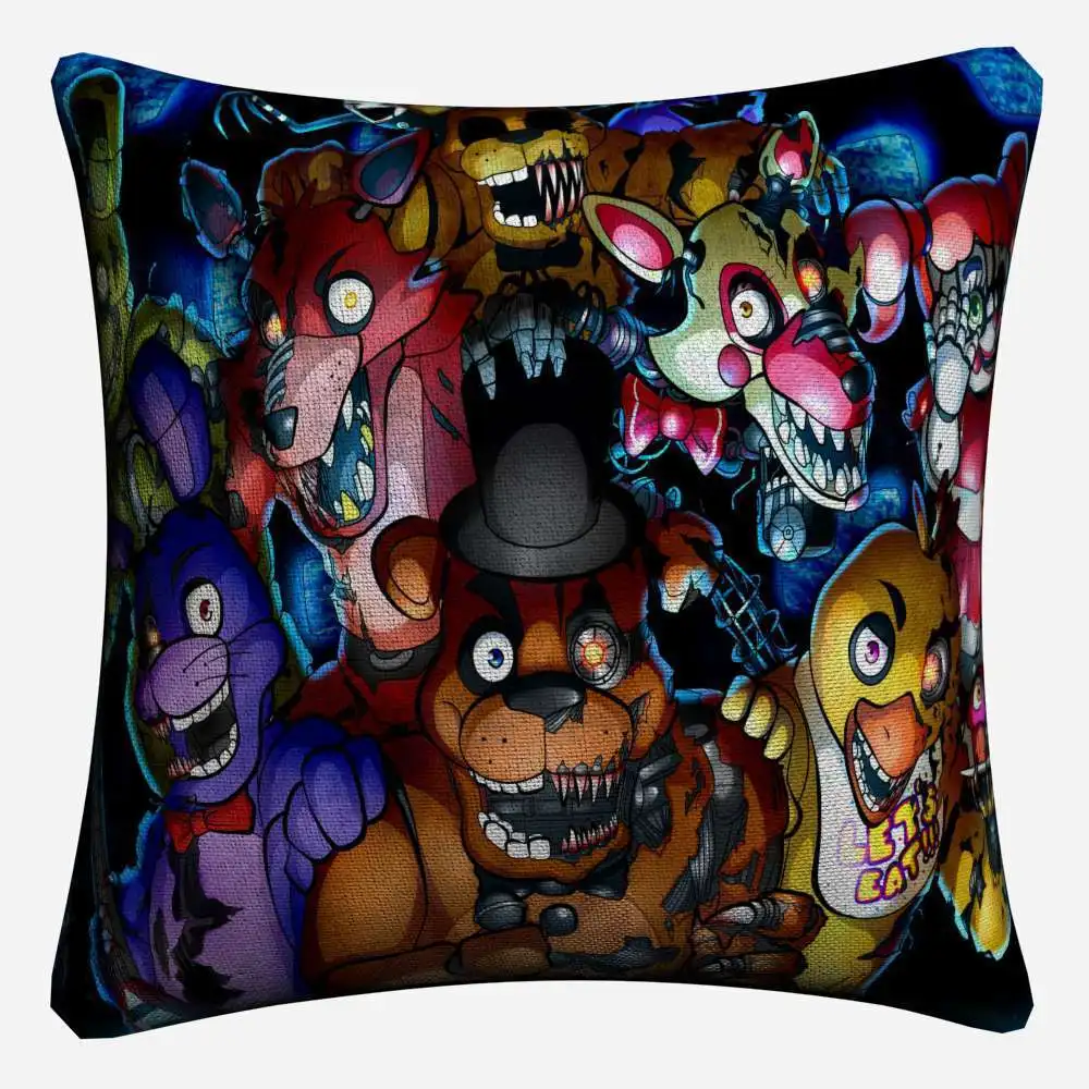 4 Чехол для подушки Five Nights At Freddys из хлопка и льна 45x45 см, декоративный чехол для подушки на диван, домашний декор, наволочки Almofada - Цвет: 4