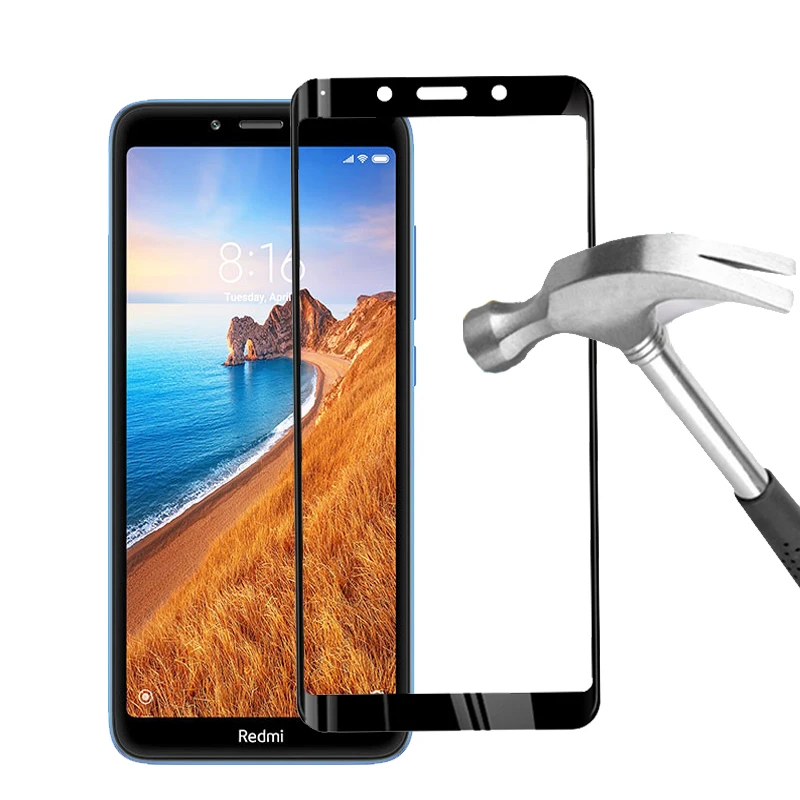 Защитное стекло для Xiaomi Redmi 7A красное mi xiomi xaomi ksiomi 7 A A7 Защитная пленка экрана 5 45