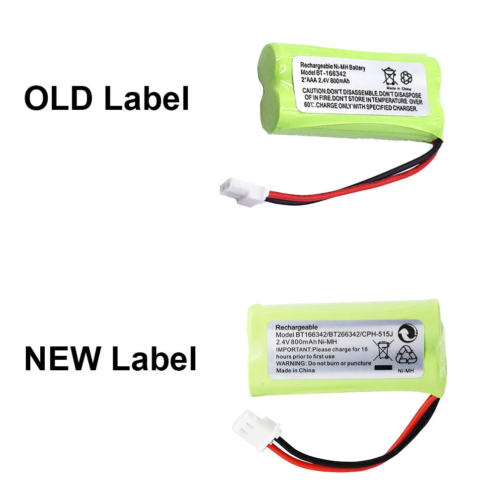 BT-166342 2,4 V 800mAh 2* AAA Ni-MH аккумуляторная батарея для беспроводного телефона BT-166342